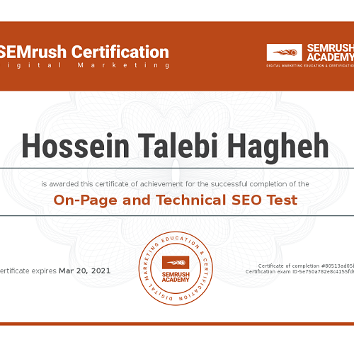 Certificate-on-page-and-technical-seo-test